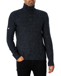 Superdry - Chunky Button High Neck Knit - Lyst