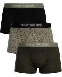 Emporio Armani - 3 Pack Trunks - Lyst