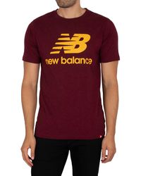 New Balance Essentials Stacked Logo T-shirt - Purple