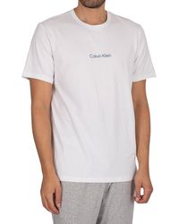Calvin Klein Lounge Modern Structure Crew T-shirt - White