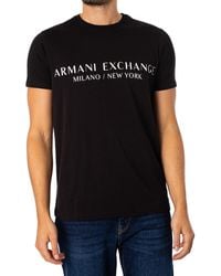 Armani Exchange - Brand Slim T-shirt - Lyst