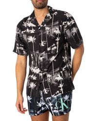 Calvin Klein - Resort Print Short Sleeved Shirt - Lyst