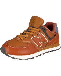 New Balance 574 Leather Sneakers - Brown
