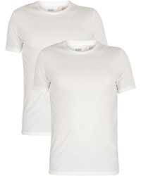 Levi's Slim 2 Pack Crew T-shirts - White