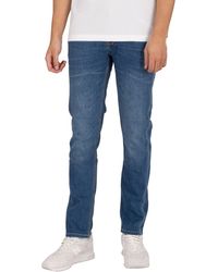 Luke 1977 Men/'s Vacuum Slim Tapered Jeans Blue
