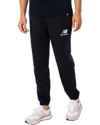 New Balance Essentials Stacked Logo French Terry Sweatpants - Black