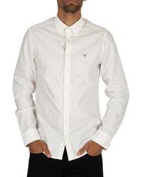 GANT The Slim Oxford Shirt - White
