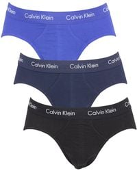 Calvin Klein Calvin Klein 3 Pack Hip Brief - Blue
