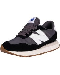 New Balance 237v1 Suede Mesh Sneakers - Black