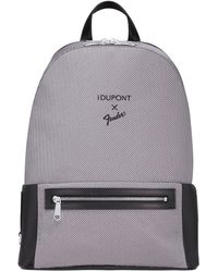 ST Dupont - Backpack Leather And Canvas - Lyst