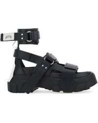 Rick Owens Tractor Leather Sandals - Black
