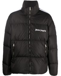 Palm Angels Synthetik Gefütterte Jacke mit Logo in Schwarz für Herren Herren Bekleidung Jacken Freizeitjacken 