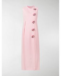 Delpozo Embellished Long Dress - Pink