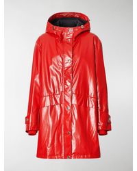 Burberry Horseferry-print Parka Coat - Red