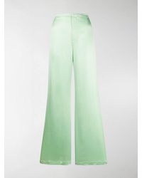 T By Alexander Wang 'Shine Wash and Go' Satinhose - Grün