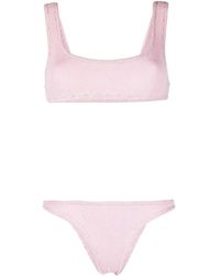 Reina Olga Seersucker Bikini Set - Pink