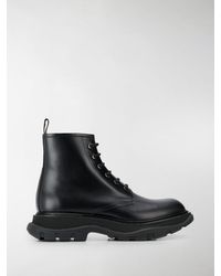 Alexander McQueen Chunky Sole Combat Boots - Black