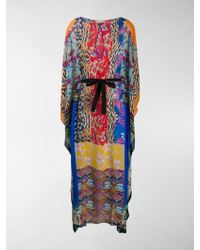 Etro Patchwork Print Kaftan - Blue