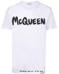 Alexander McQueen Andere materialien t-shirt in Weiß für Herren Herren Bekleidung T-Shirts Kurzarm T-Shirts 