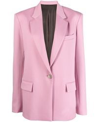 Damen Bekleidung Jacken Blazer zweireihiger blazer aus satin in Pink Liquorish – bridal – eleganter Sakkos und Anzugsjacken 