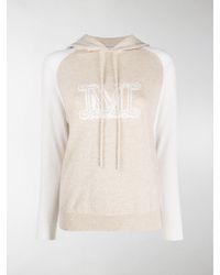 Max Mara M Intarsia Cashmere Raglan Hoodie - Multicolour