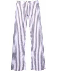 Federico Curradi Striped Pyjama Trousers - White