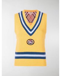 Burberry Wool And Cashmere Vest - Yellow