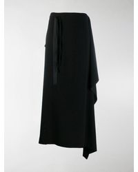 McQ Midi Draped Skirt - Black