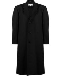 Maison Margiela Single-breasted Cotton Coat - Black