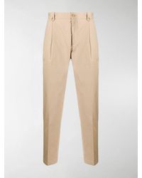 Dolce & Gabbana Pleated Cropped Trousers - Natural