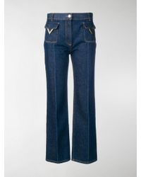 Valentino V Detail Front Pocket Jeans - Blue