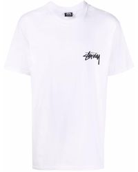 Stussy Cotton Printed Multi Stripe Ls Crew T-shirt for Men | Lyst