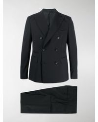 Tonello Double-breasted Two-piece Suit - Black