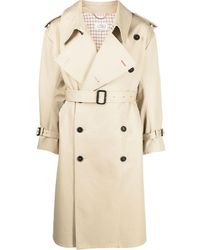 Trench doppiopetto con cinturaMaison Margiela in Cotone di colore Neutro Donna Abbigliamento da Cappotti da Impermeabili e trench 