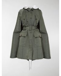 Miu Miu Technical Military Cape - Green