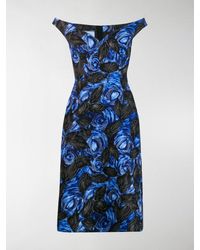 Prada Crepe Cady Dress - Blue