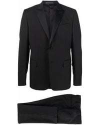 Valentino Single-breasted Smoking Suit - Black