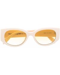 Alexander McQueen Logo-print Arm Sunglasses - White