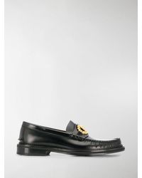 mock croc medusa chain loafers