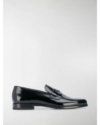 Prada Logo-plaque Loafers - Black