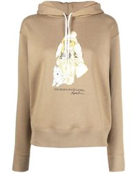 Logo fleece hoodie di Polo Ralph Lauren in Bianco abbigliamento da palestra e sportivo da Felpe 14% di sconto Donna Abbigliamento da Activewear 