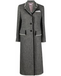 Thom Browne Cotton Rwb-detail Belted Trench Coat in Natural Womens Clothing Coats Raincoats and trench coats 