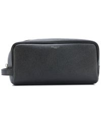 Save 28% Mens Bags Toiletry bags and wash bags Saint Laurent Leather Top-zip Washbag in Black for Men 