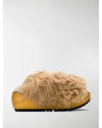 Marni Ciabatte con zeppa - Marrone