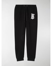 Burberry Monogram Motif Track Trousers - Black
