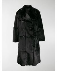 Tom Ford Panelled Double-breasted Coat - Black