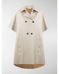 Max Mara Double-breasted Cape - Natural