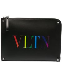 Valentino Garavani Vltn-print Belt Bag - Black