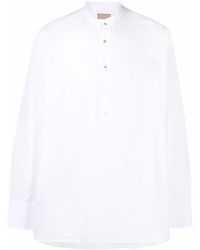 Federico Curradi Korean Jewelled Buttoned Shirt - White