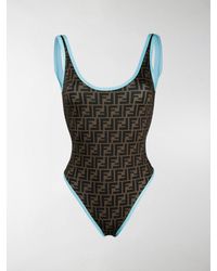 Fendi Costume intero con stampa - Marrone